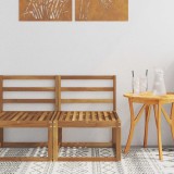 VidaXL Canapea Medie pentru Exterior Lemn Solid de Acacia natural 900453
