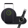 Incarcator Wireless 2in1 Fast Charge Samsung Galaxy S8 S9 Note 8 9 Watch Gear S3 Negru/Alb