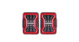 Set lampi spate, stopuri Jeep Wrangler (Jk), 07.2006-12.2017, montare spate, stanga+dreapta, indicator dinamic; LED; transparent; Tuning, L-Series