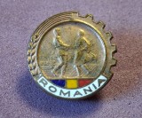 Insignă veche RPR - Festivalul Tineretului Sătesc / Rural (perioada 1951&ndash;1960)