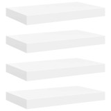 Cumpara ieftin Rafturi de perete suspendate, 4 buc., alb, 40x23,5x3,8 cm, MDF
