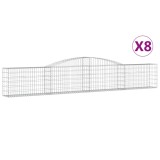 Cumpara ieftin Cosuri gabion arcuite 8 buc, 400x30x60/80 cm, fier galvanizat
