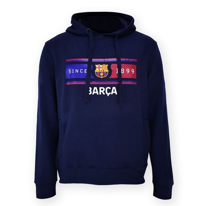 FC Barcelona hanorac de bărbați cu glugă Return navy - M