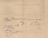 Romania, Dovada de inmanuare, Oradea, 1921