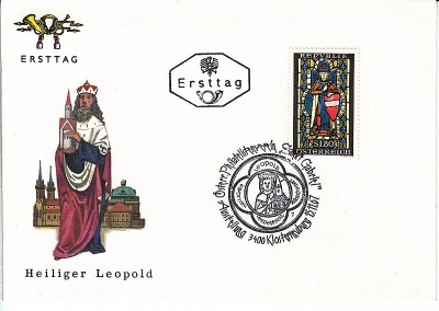 Austria &amp;Ouml;sterreich 1966 Heiliger Leopold FDC K.042 foto