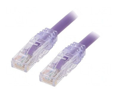 Patch cord violet TX6A&amp;trade; 10Gig U/UTP 6a 0,5m foto