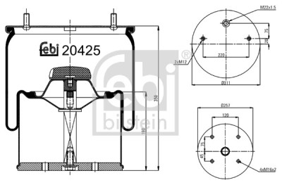 FEBI BILSTEIN 20425 Burduf, suspensie pneumatica foto
