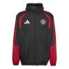 Manchester United geacă de bărbați cu glugă allweather black - S, Adidas