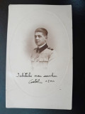 Fotografie tip carte postala, portret de militar, 1922