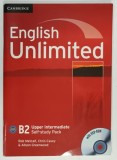 CAMBRIDGE , ENGLISH UNLIMITED , B2 UPPER INTERMEDIATE SELF - STUDY PACK , CD INCLUS , by ROB METCALF ...ALLISON GREENWOOD , 2013