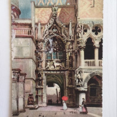 Carte postala veche vedere Italia Venetia - Porta della Carta, 1924, circulata