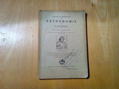 ASTRONOMIE Lectiuni Elementare - N. Abramescu - 1930, 219 p. foto