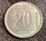 C50 - Moneda foarte veche - Jugoslavia - 20 dinari - 1988