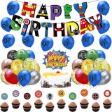 Set decoratiuni pentru petrecere Smileh, model Avengers, latex/hartie, multicolor, 42 piese