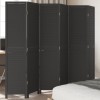 Paravan Camera 6 Panouri vidaXL Negru Lemn Paulownia 215x180cm Despartitor Decorativ Interior
