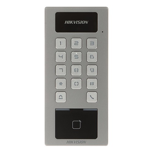 Terminal control acces si interfon cu tastatura, cititor card, Bluetooth, Wi-Fi, Alarma - HIKVISION DS-K1T502DBWX