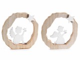 Cumpara ieftin Set 2 decoratiuni Inger lemn 11.5x2x12 cm