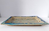 Tava ceramica gresie, vintage, lucrata manual, studio-art, 21x33x3cm