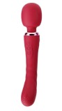 Vibrator Great Wand, 10+10 Moduri Vibratii, Silicon, USB, Rosu, 24.6 cm, Mokko Toys, Velvet Obsession