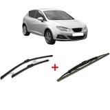 Cumpara ieftin Set 3 stergatoare SEAT IBIZA IV (6J5, 6P1) 2008 - 2017, parbriz si luneta, Bosch Twin