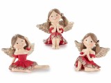 Cumpara ieftin Set 3 figurine Ingeri polirasina multicolora cm 5 x 4,5 x 5 H