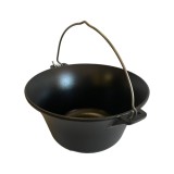 Ceaun Fonta Emailat Premium 7.2L Weekend Negru - Tuci Universal Gatit Familie, Plita Gaz, Inductie, Cuptor