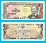 Republica Dominicana (p#126) 1 Peso Oro 1988 aUNC &#039;Rio Haina&#039; serie: L967750A