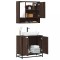 vidaXL Set mobilier de baie, 2 piese, stejar maro, lemn prelucrat 3300919