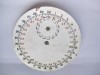 B40-Cadran cronometru vechi metal cu portelan.