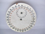 B40-Cadran cronometru vechi metal cu portelan.