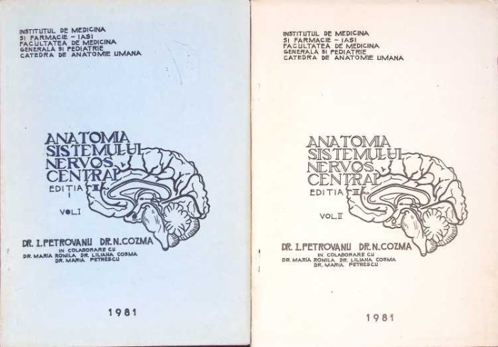 ANATOMIA SISTEMULUI NERVOS CENTRAL VOL.1-2-I. PETROVANU, N. COZMA-272386
