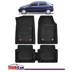 Covorase Auto TeamCar&reg; Tip Tavita Compatibile Opel Astra G (1998-2009) Negru Material Rezistent