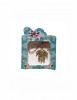 Martisor tip brosa cu model testoasa cu pietricele colorate pentru 1 si 8 martie