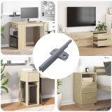 vidaXL Amortizor cu &icirc;nchidere soft 12 pcs Gri 125 x 47 x 15 mm PP 864608