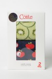 Șosete haioase bumbac cu model fructe, Conte Elegant Happy 716 (2 perechi) - 38-39 (25)