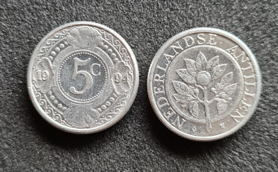 Antilele Olandeze 5 centi 1994 foto