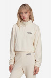 Adidas Originals bluză femei, culoarea bej, cu imprimeu HL0047-cream