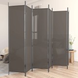 VidaXL Paravan de cameră cu 6 panouri, antracit, 300x200 cm, textil