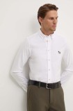 PS Paul Smith camasa din bumbac barbati, culoarea alb, cu guler clasic, regular, M2R.599R.N21846