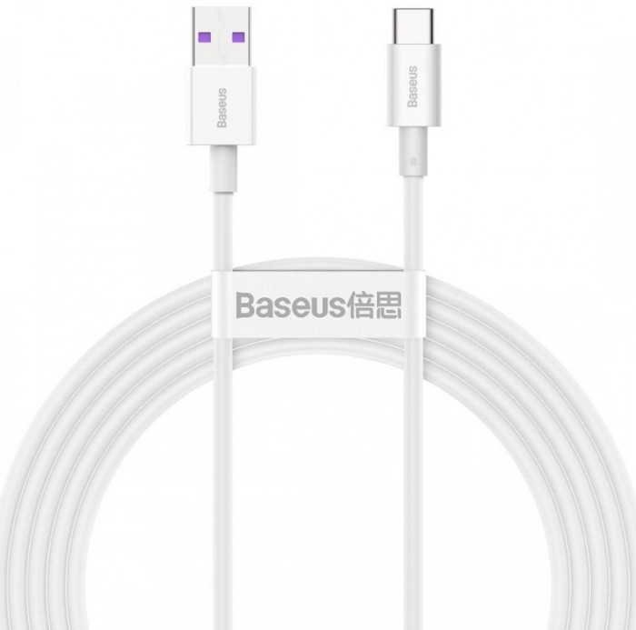 Cablu Baseus Superior Fastcharge 2m, alb