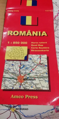myh 12 - Harta rutiera - Romania - ed 1998 - piesa de olectie foto