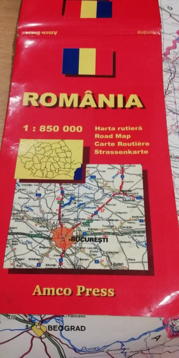 myh 63 - 40 - HARTA RUTIERA - ROMANIA - 1998 - PIESA DE COLECTIE