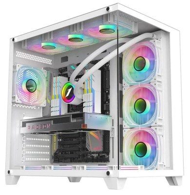 Carcasa 1STPLAYER Gaming MV8 Cube Tower ALB foto