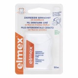 Ață dentară cerată Elmex Dental Floss Waxed Mint, mentă, 50 m