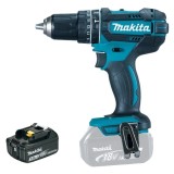 Makita DHP482Z + BL1830B - Masina de gaurit si insurubat cu percutie 62 Nm + Acumulator Li-Ion 18 V 3 Ah