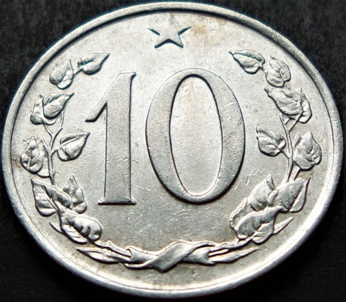Moneda 10 HALERU -RS CEHOSLOVACIA, anul 1967 * cod 2579