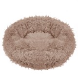 Pat Sersimo pentru caini si pisici, cu husa detasabila, maro deschis, diametru 80cm Household NewTrend