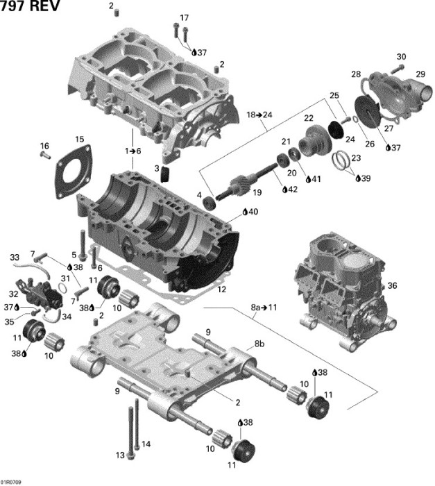 Paleta pompa apa Ski-Doo nr27 Cod Produs: MX_NEW 420922805SK