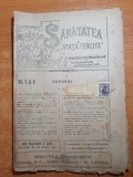 Sanatatea si viata fericita 1-15 decembrie 1919-revista de medicina populara