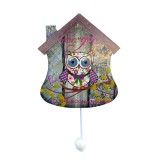 Cumpara ieftin Cuier Casuta Decorativa Hol, 1 Agatatoare MDF Multicolor 22cm, Montare Usa, Stil Modern
